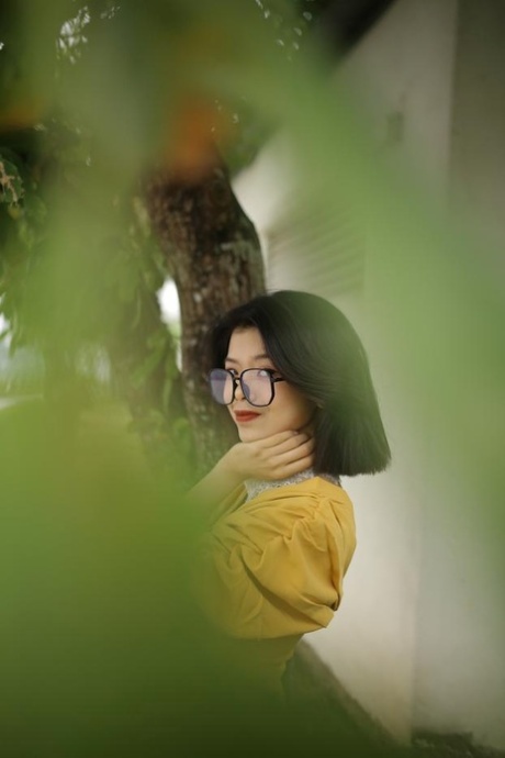 amatoriale bionda con i capelli corti arte perfetta foto